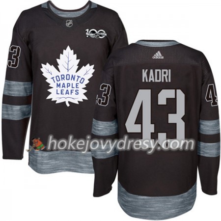 Pánské Hokejový Dres Toronto Maple Leafs Nazem Kadri 43 1917-2017 100th Anniversary Adidas Černá Authentic
